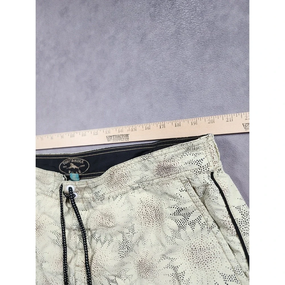 Tommy Bahama Relax Swim Shorts Men's XL Cream Floral Brief Lined Drawstring